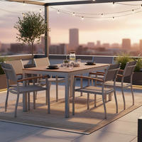 VRTNA GARNITURA Naxos  aluminij  siva, srebrne barve, barve akacije  siva, barve akacije    - srebrne barve/siva, Romantika, kovina/tekstil (90/150/74cm) - Gardenson