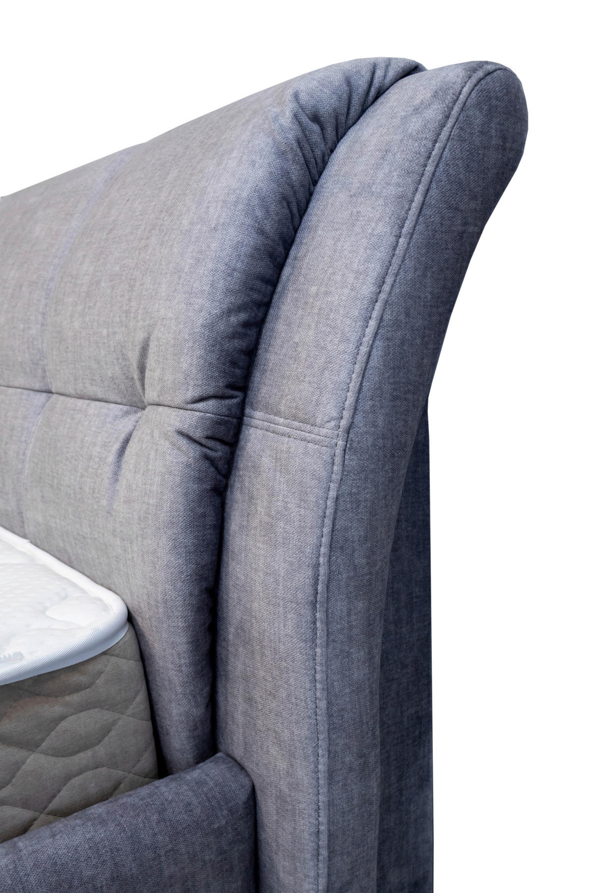 KÁRPITOZOTT ÁGY  szürke  - króm/szürke, Basics, műanyag/textil (170/98/229cm) - Andante