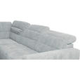 ECKSOFA in Webstoff Hellgrau  216/302 cm  - Hellgrau/Schwarz, Design, Holz/Textil (216/302cm) - Xora