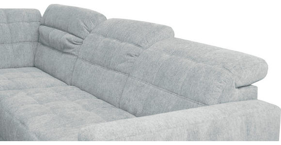 ECKSOFA in Webstoff Hellgrau  216/302 cm  - Hellgrau/Schwarz, Design, Holz/Textil (216/302cm) - Xora