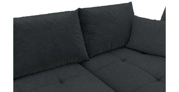 ECKSOFA Anthrazit Cord  - Anthrazit/Schwarz, KONVENTIONELL, Holz/Textil (298/202cm) - Carryhome