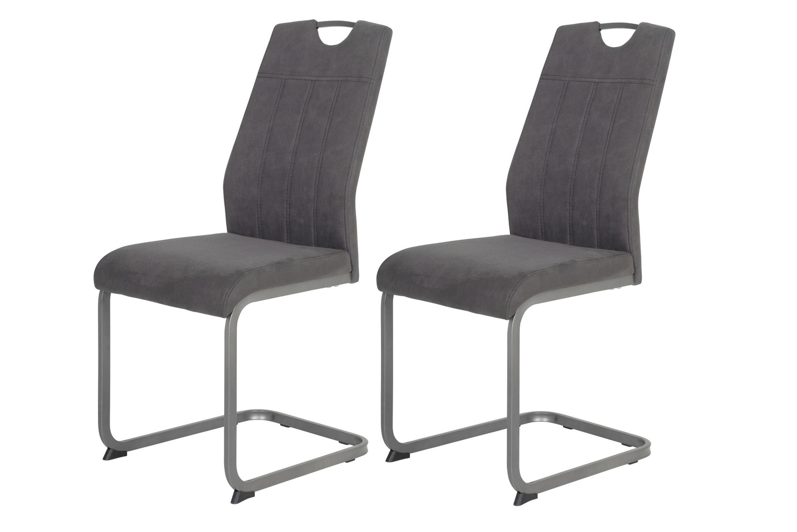 P & B Schwingstuhl-Set Christina Anthrazit 44x61x98 cm