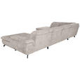 WOHNLANDSCHAFT in Struktur Creme  - Creme/Schwarz, KONVENTIONELL, Textil/Metall (253/357/188cm) - Carryhome