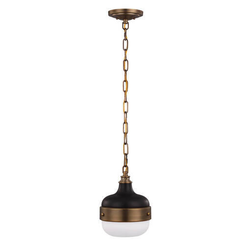 VISEČA SVETILKA  Elstead Cadence      20.3/43.2 cm      E27 - črna/barve medenine, Konvencionalno, kovina/steklo (20.3/43.2cm) - Elstead Lighting