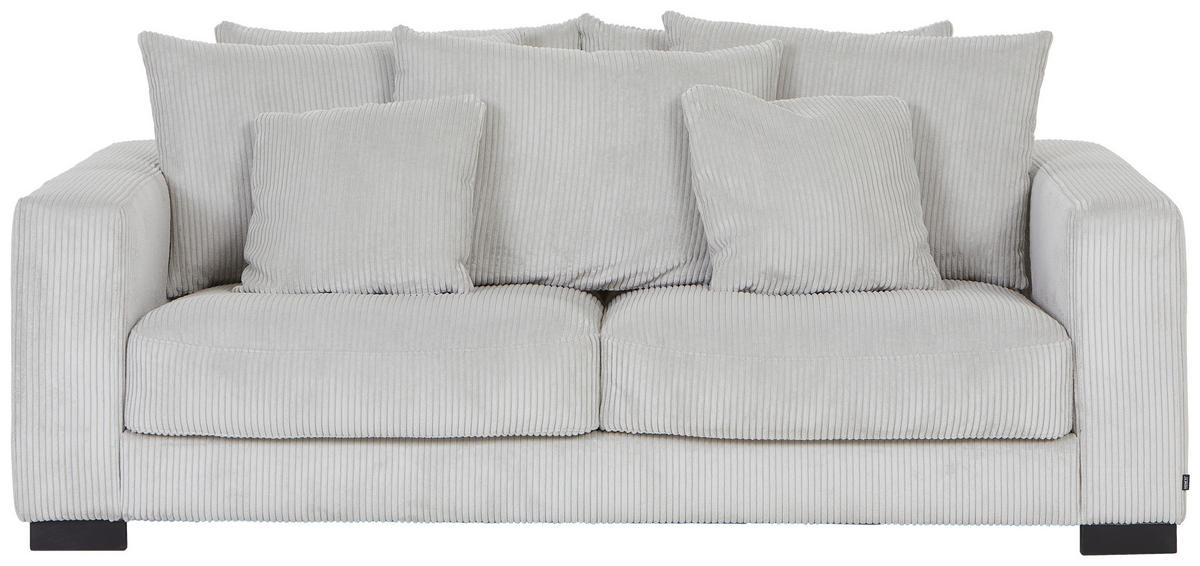 2,5-SITS SOFFA i manchester greige  - greige/svart, Klassisk, trä/textil (203/83/126cm) - MID.YOU