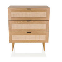 BYRÅ 80/90/40 cm  - svart/ekfärgad, Modern, trämaterial (80/90/40cm) - MID.YOU