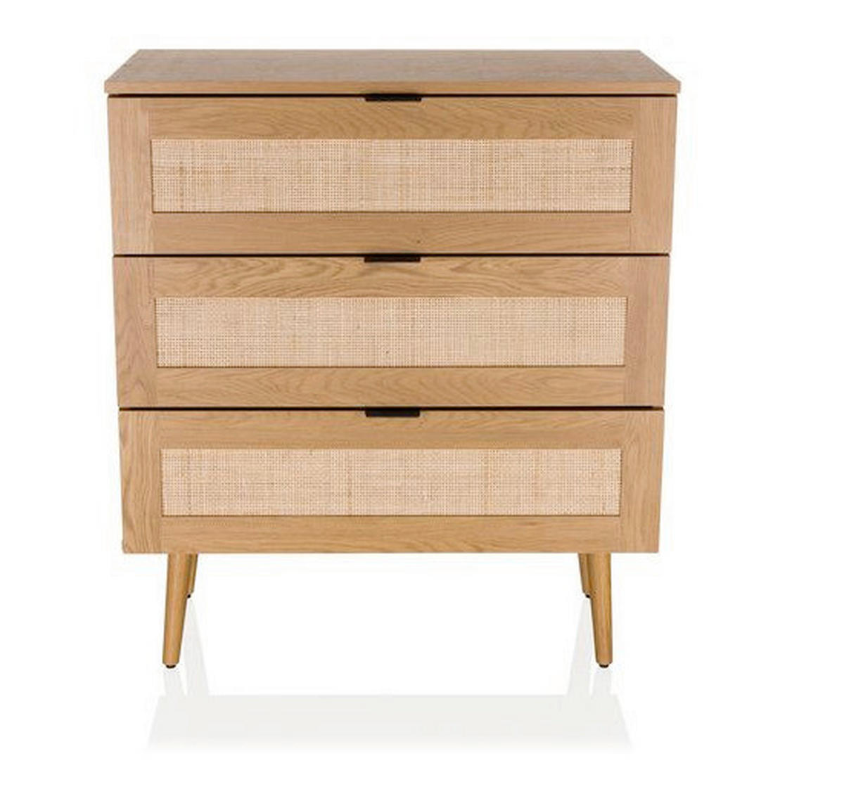 BYRÅ 80/90/40 cm  - svart/ekfärgad, Modern, trämaterial (80/90/40cm) - MID.YOU