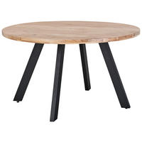 STOL ZA BLAGOVAONICU  prirodne boje  drvo, metal      - prirodne boje/crna, Lifestyle, drvo/metal (130/130/76cm) - Livetastic
