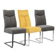 SCHWINGSTUHL  in Eisen Webstoff  - Schwarz/Grau, Design, Textil/Metall (44/102/64cm) - Novel