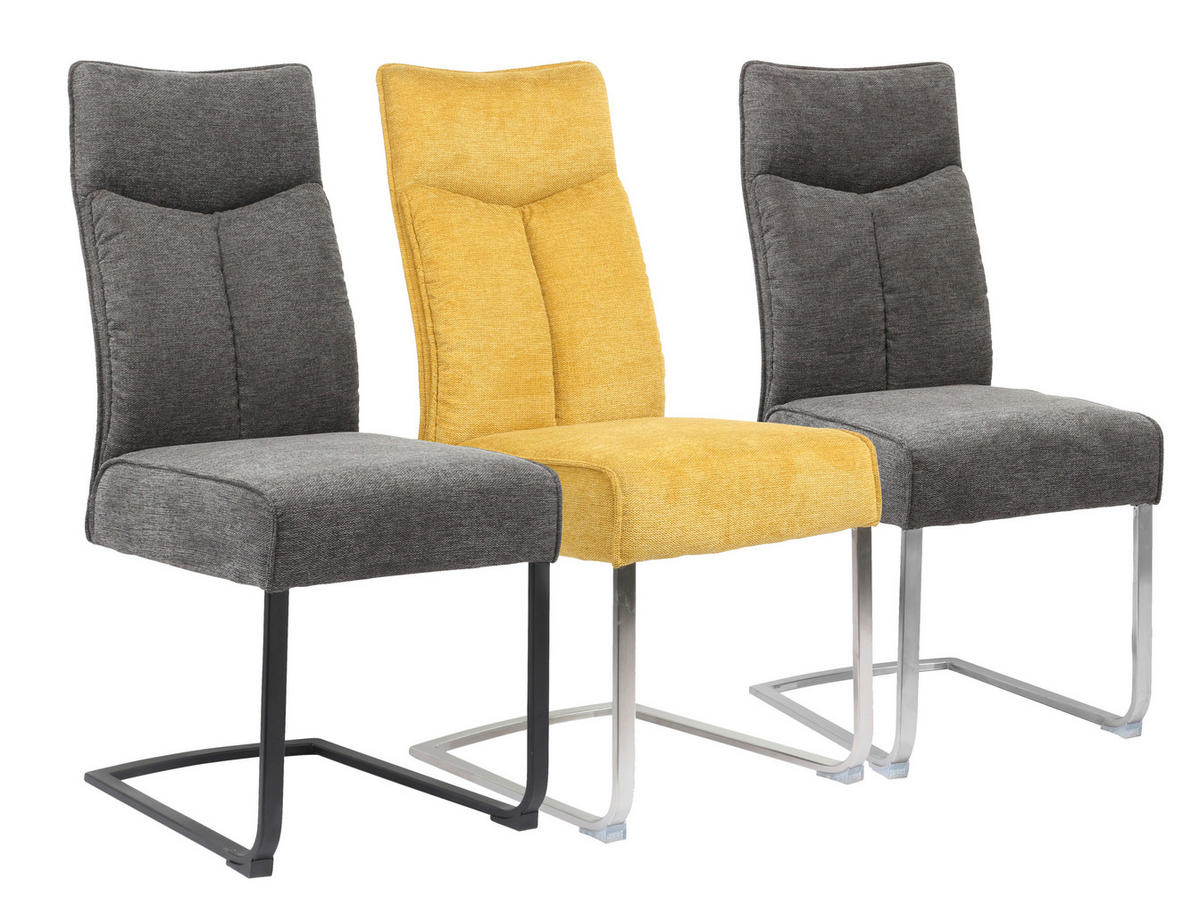 HOUPACÍ ŽIDLE, šedá, černá - šedá/černá, Design, kov/textil (44/102/64cm) - Novel