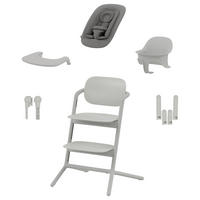 STOLČEK ZA HRANJENJE  Lemo 4 in 1 Set    56/54,5/81,5 cm       siva  - siva, Basics, umetna masa/les (56/54,5/81,5cm) - cybex GOLD