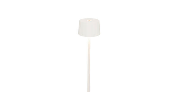 AKKU-STEHLEUCHTE 16/120 cm - Weiß, Design, Kunststoff/Metall (16/120cm) - Dieter Knoll