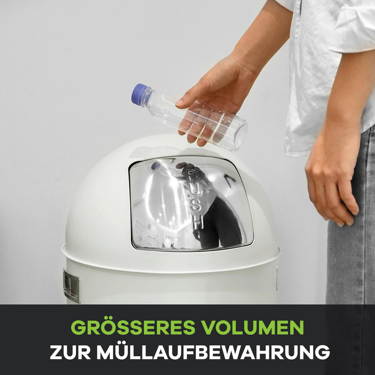 ABFALLEIMER 50 L  - Beige, KONVENTIONELL, Metall (34/74cm) - P & B