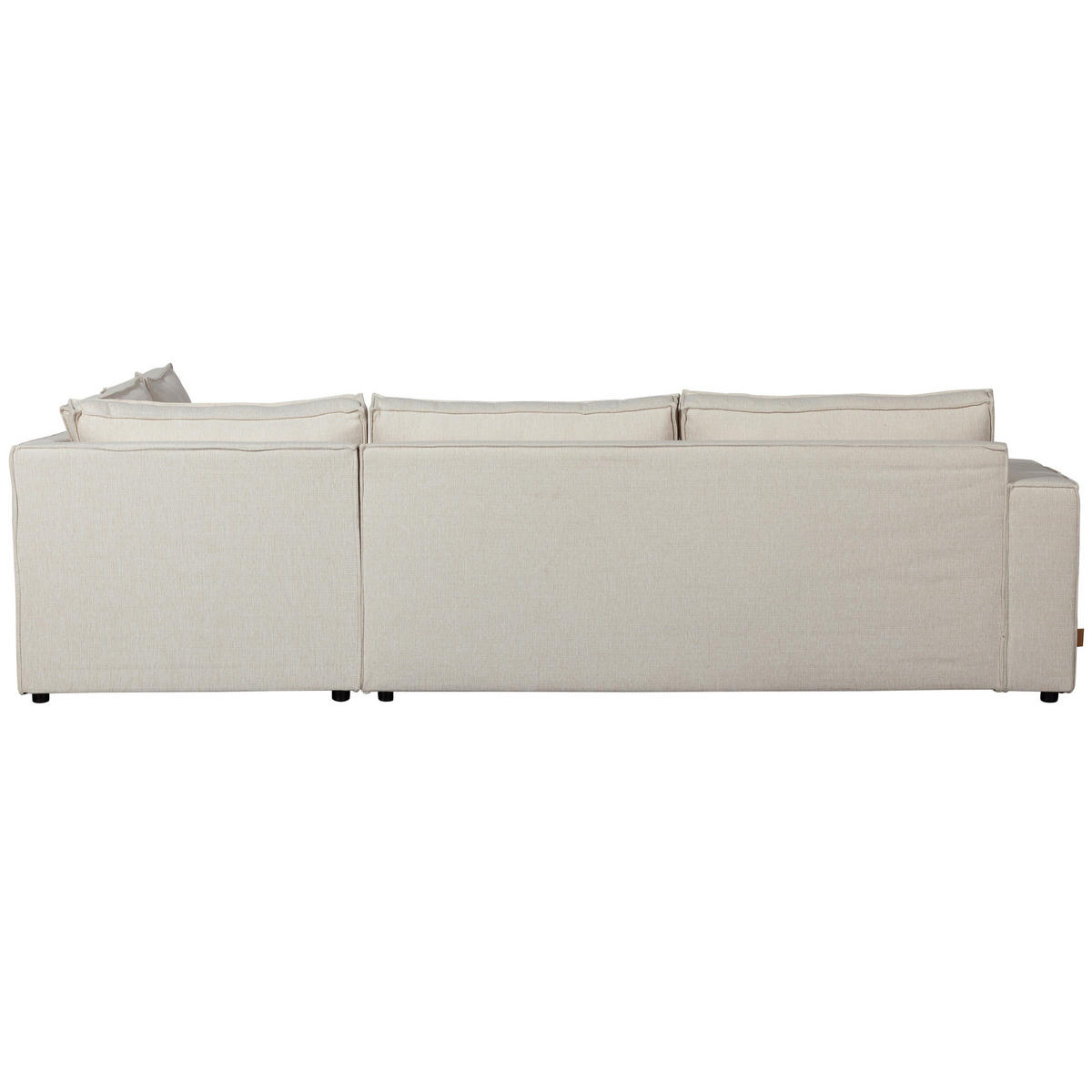 ECKSOFA Thomas Naturfarben Webstoff Rückenkissen  - Schwarz/Naturfarben, Design, Kunststoff/Textil (283/197cm) - Livetastic