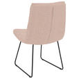 STUHL - Hellrosa/Schwarz, Design, Textil/Metall (50/90/68cm) - Valnatura