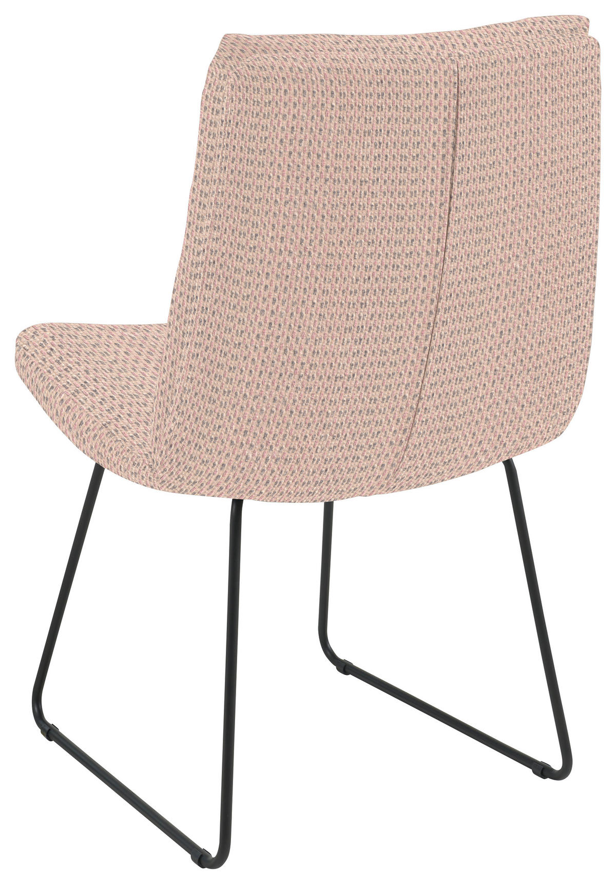 STUHL - Hellrosa/Schwarz, Design, Textil/Metall (50/90/68cm) - Valnatura