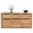 SIDEBOARD  160/80/40 cm 3 Schublade(n)  - Eichefarben/Schwarz, Natur, Holz/Holzwerkstoff (160/80/40cm) - Carryhome
