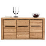 SIDEBOARD  in 160/80/40 cm  - Eichefarben/Schwarz, Natur, Holz/Holzwerkstoff (160/80/40cm) - Carryhome