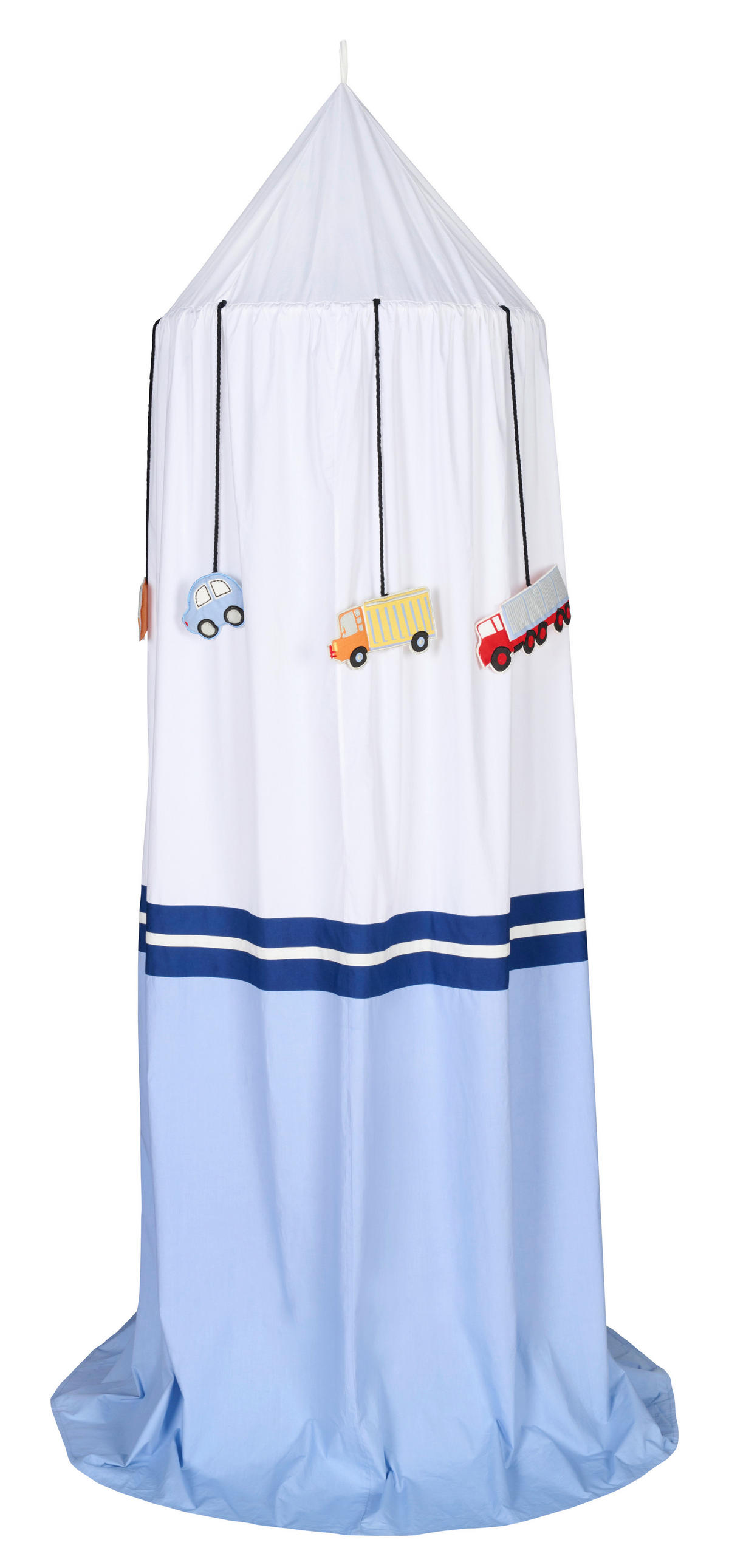 BALDACHIN - Blau/Weiß, Basics, Holz/Textil (60/240cm) - Patinio