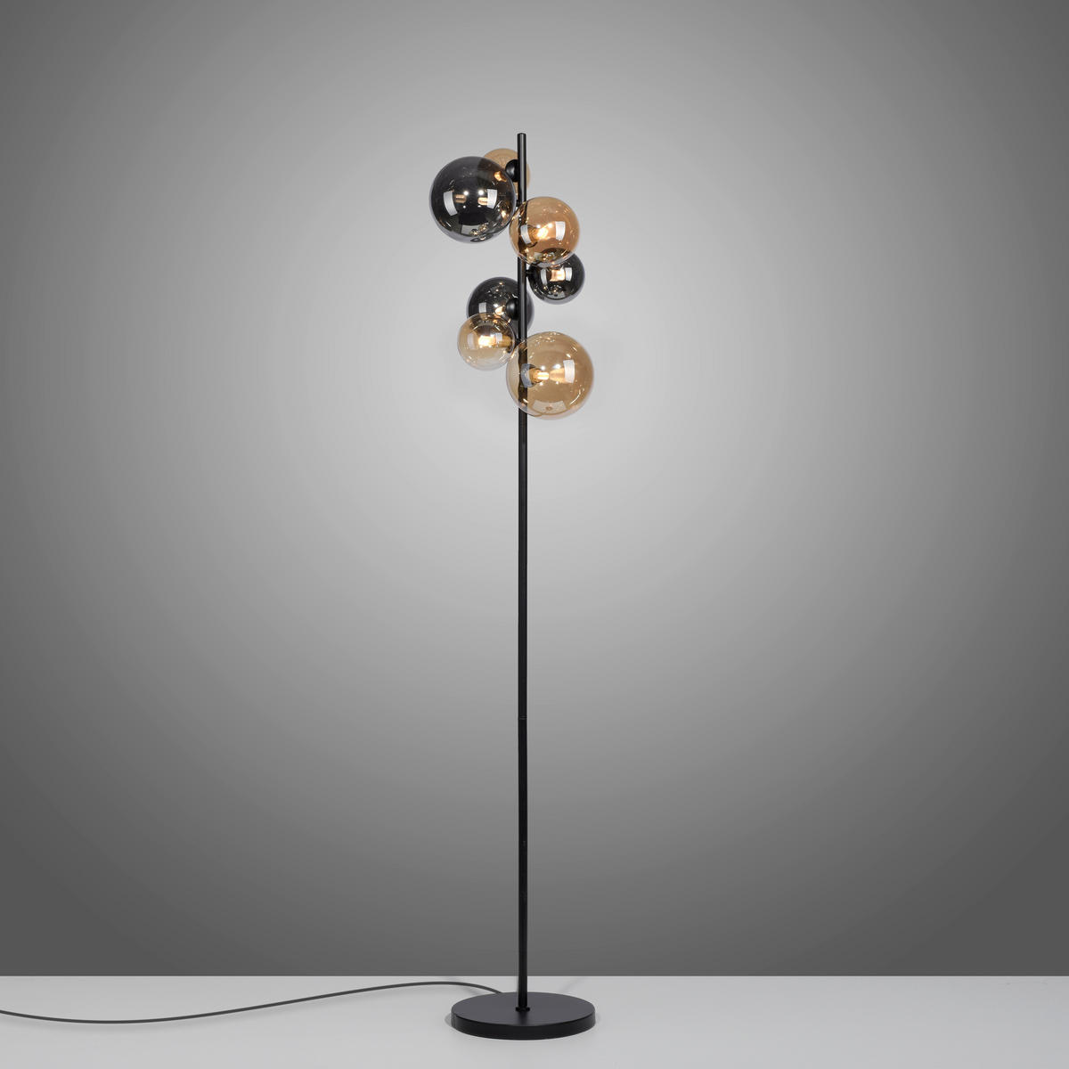 STOJACIA LED LAMPA, 35/35/155 cm - čierna, Trend, kov/plast (35/35/155cm)