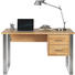 SCHREIBTISCH - Edelstahlfarben/Buchefarben, Design, Holz/Metall (130/76/65cm) - Novel SCHREIBTISCH - Edelstahlfarben/Buchefarben, Design, Holz/Metall (130/76/65cm) - Novel