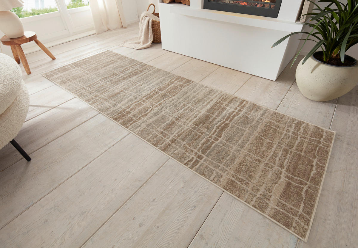 LÄUFER 80/200 cm Terrain  - Creme, Basics, Kunststoff/Textil (80/200cm)