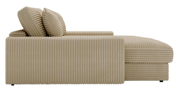 XXL-SESSEL Cord Beige - Beige/Schwarz, MODERN, Kunststoff/Textil (160/87/190cm) - Carryhome