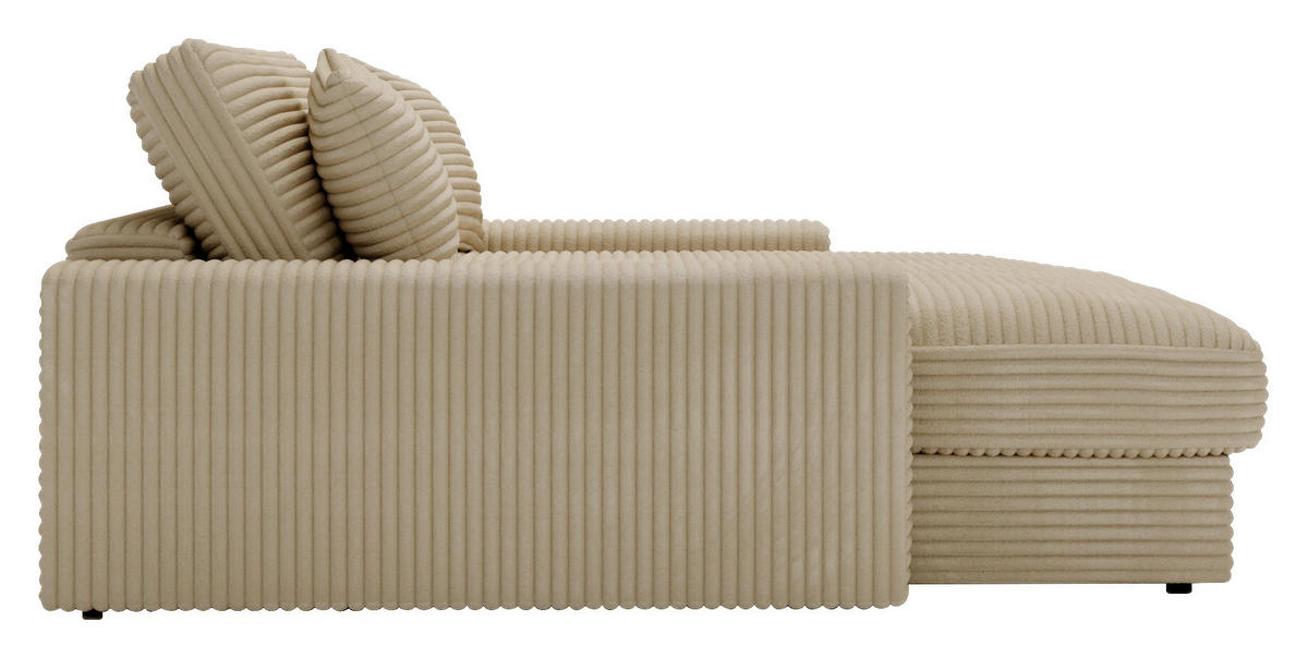 XXL-SESSEL in Cord Beige  - Beige/Schwarz, Modern, Kunststoff/Textil (160/87/190cm) - Carryhome