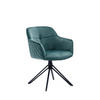 ARMLEHNSTUHL   Samt  - Schwarz/Grün, MODERN, Textil/Metall (59/82/62cm) - MID.YOU