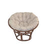 SESSEL Braun    - Creme/Braun, Natur, Holz/Textil (100/100/60cm) - MID.YOU