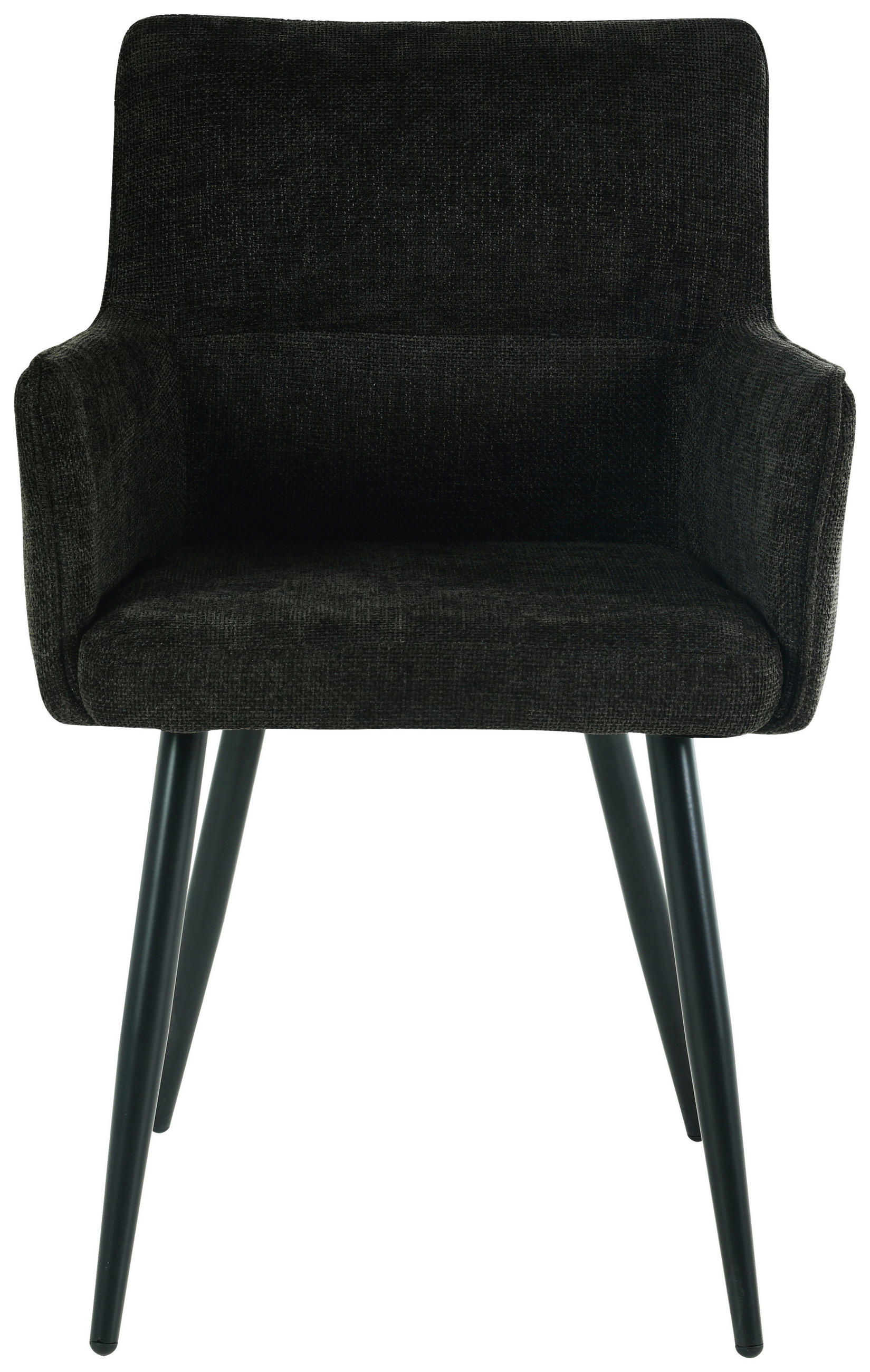 ARMLEHNSTUHL  in Eisen Leinenoptik  - Schwarz, LIFESTYLE, Holz/Textil (54/82/60cm) - MID.YOU