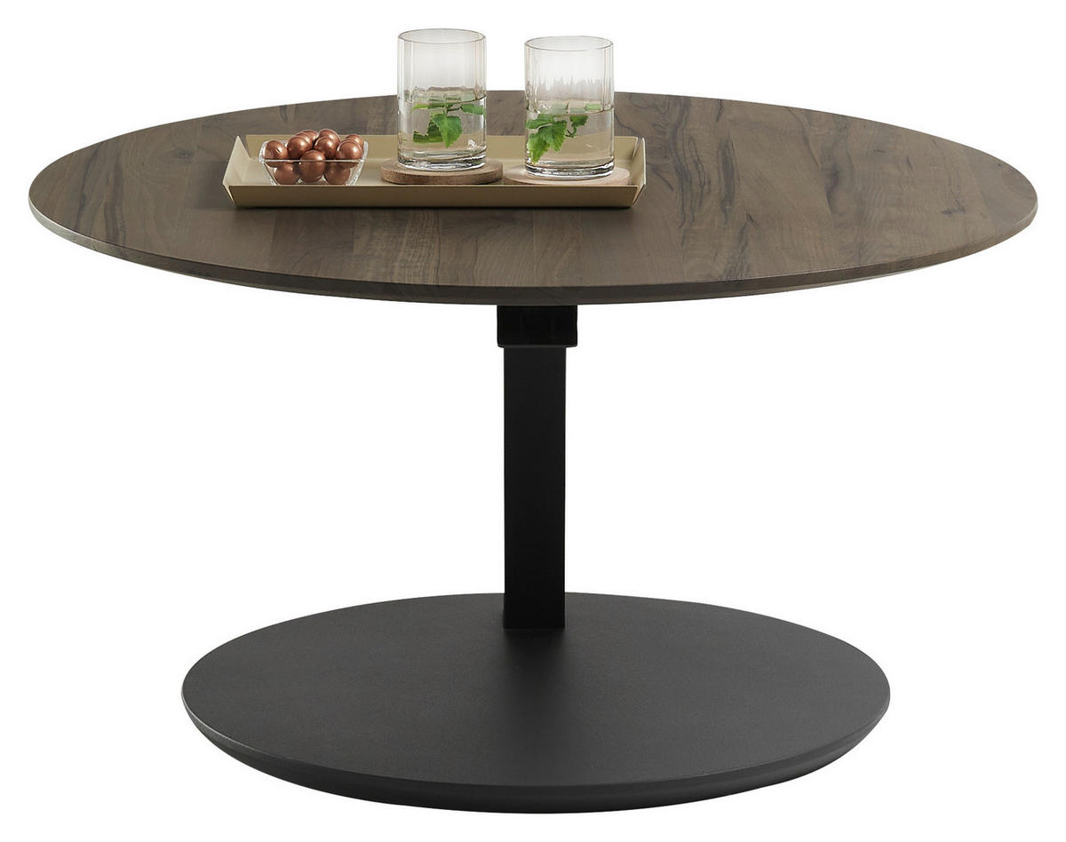 BEISTELLTISCH in Holz 80/80/43,5-60 cm  - Anthrazit/Buchefarben, Design, Holz (80/80/43,5-60cm) - Johann Jakob