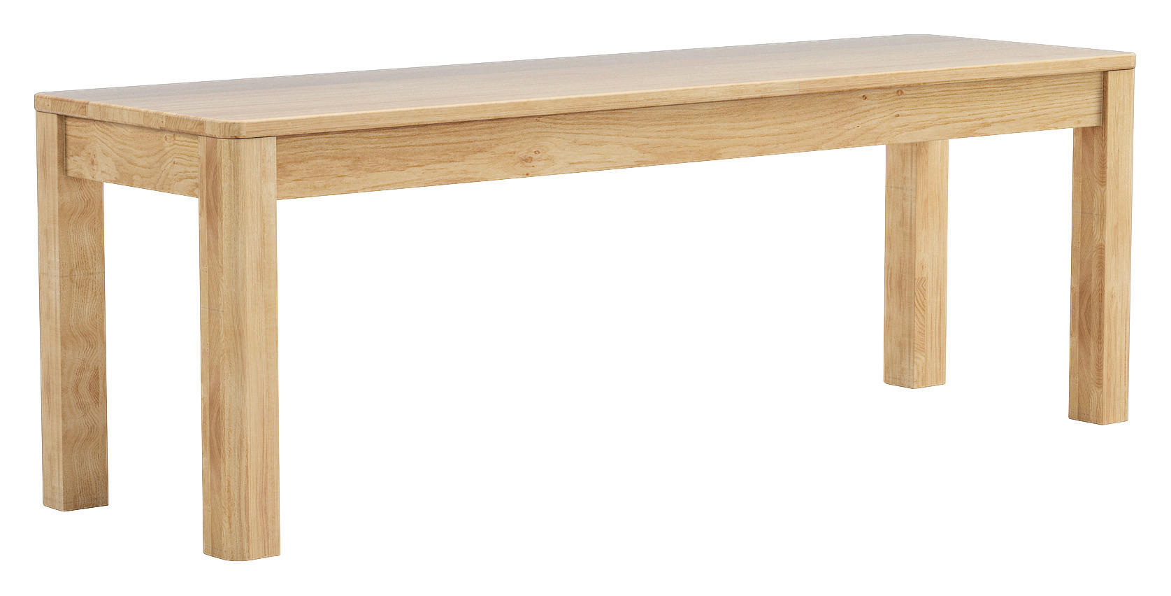 SITZBANK 140/47/42 cm Eichefarben Wildeiche massiv  - Eichefarben, Natur, Holz (140/47/42cm) - Linea Natura