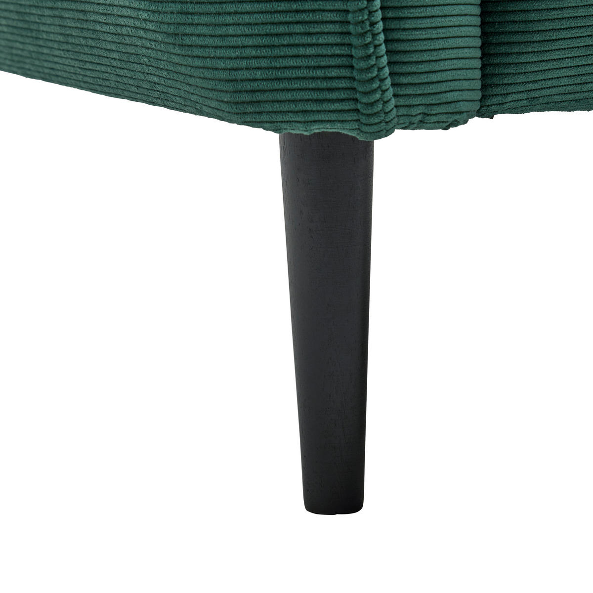 2-SITZER-SOFA Cord Dunkelgrün  - Dunkelgrün/Schwarz, Modern, Holz/Textil (150/85/92cm) - MID.YOU