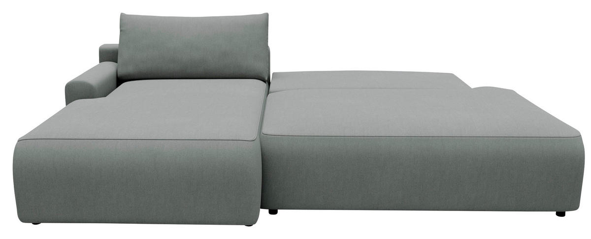 ECKSCHLAFSOFA in Struktur Grau  - Schwarz/Grau, Modern, Kunststoff/Textil (167/253cm) - Trendmanufaktur