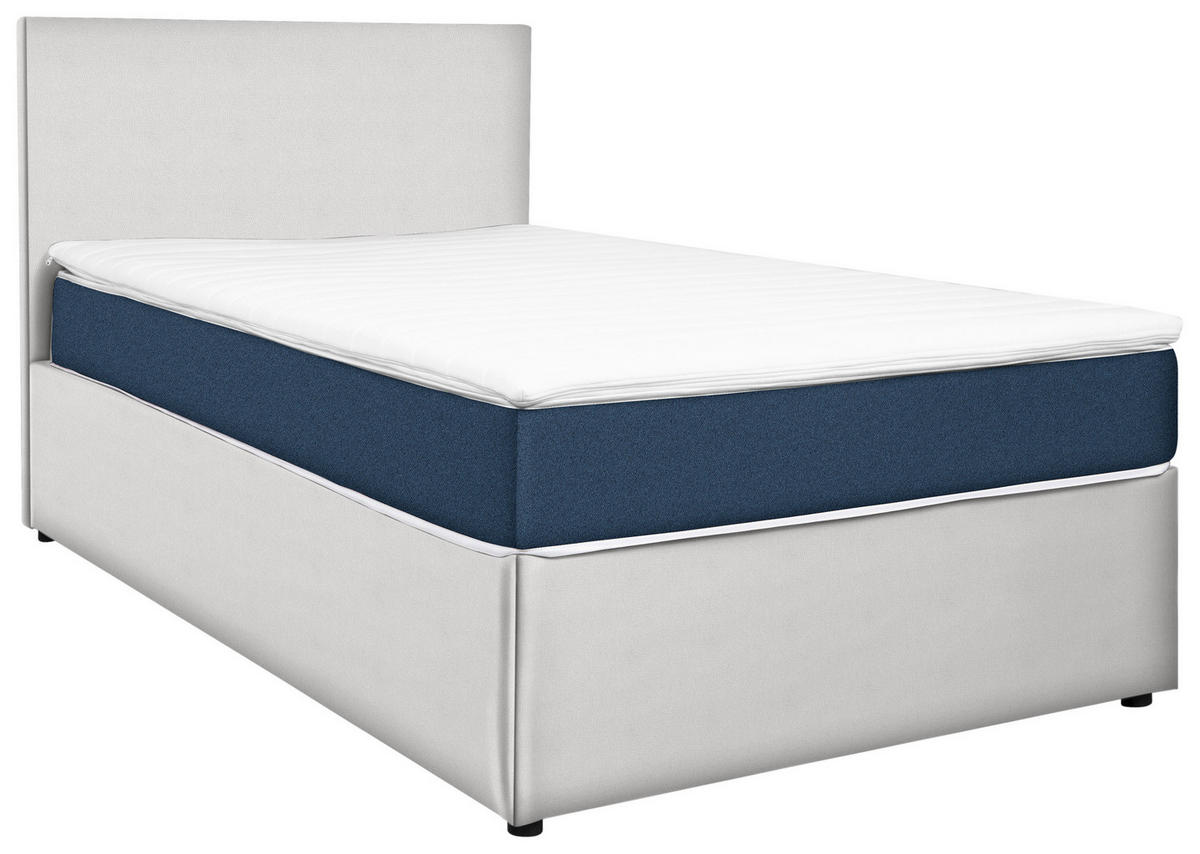 BOXBETT 120/200 cm  in Blau, Weiß  - Blau/Weiß, KONVENTIONELL, Holz/Holzwerkstoff (120/200cm) - MID.YOU
