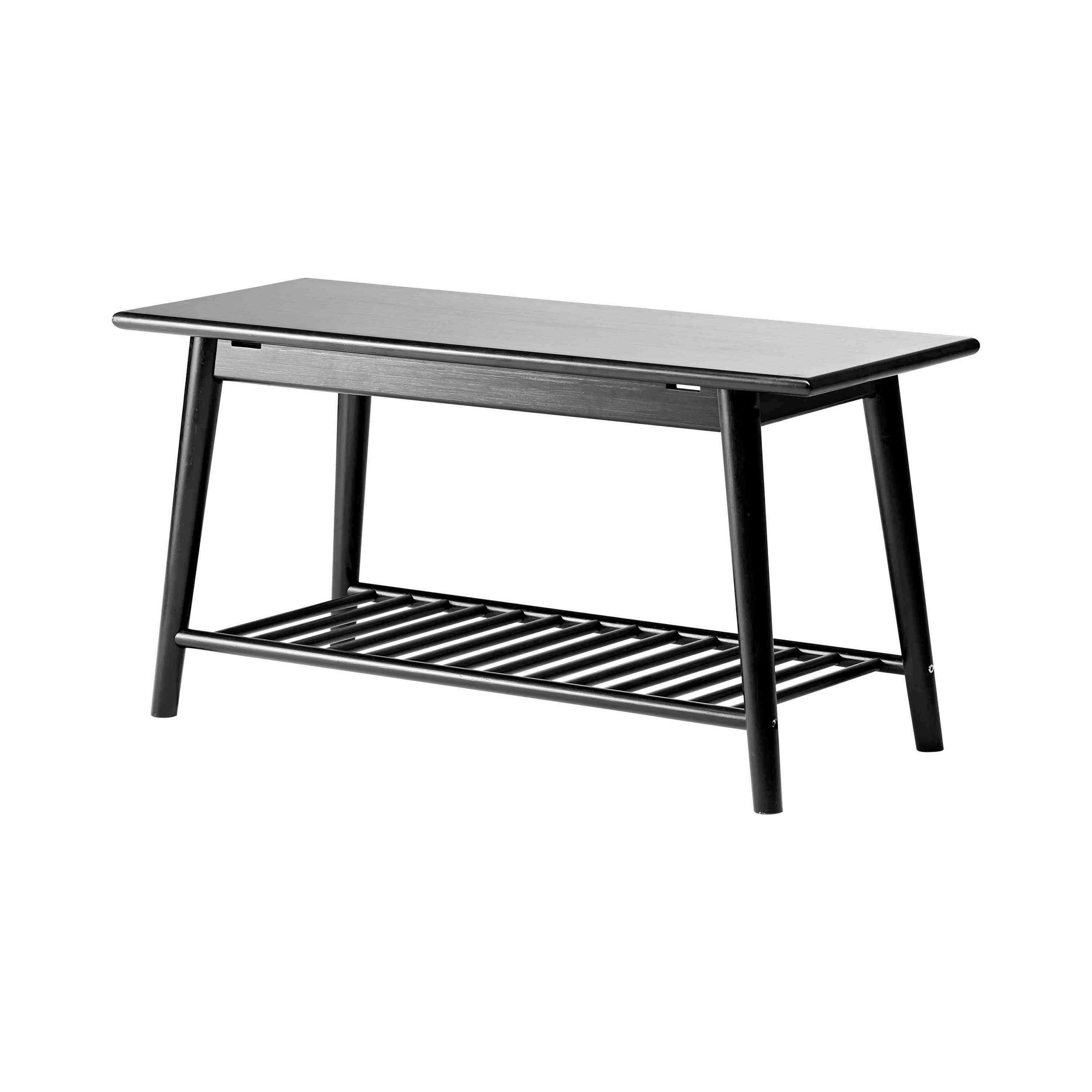 Mid.you Schuhbank Noble Schwarz 90x45x35 cm