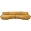 BIGSOFA Chenille Senfgelb  - Senfgelb/Schwarz, Design, Kunststoff/Textil (410/86/166cm) - Pure Home Lifestyle