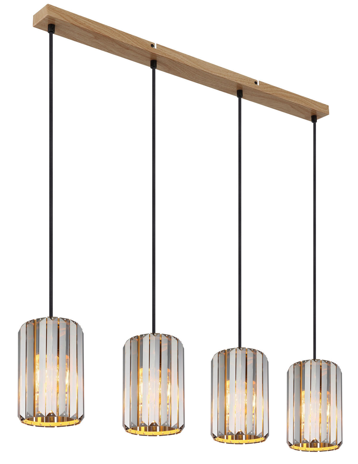HÄNGELEUCHTE RUN 88/13,5/120 cm   - Braun/Grau, Trend, Glas/Metall (88/13,5/120cm)