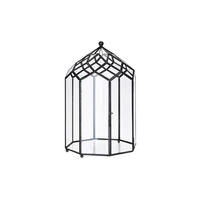 DEKORATIVNA HIŠA - črna, Trend, kovina/steklo (17,8/29cm) - Ambia Home