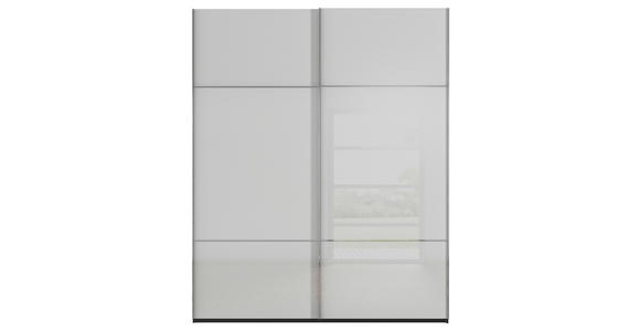 SCHWEBETÜRENSCHRANK in Grau, Schwarz - Chromfarben/Schwarz, KONVENTIONELL, Glas/Holzwerkstoff (181/223/67cm) - Novel