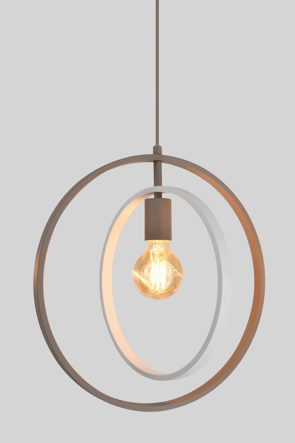 HÄNGELEUCHTE Montpellier 62/150/62 cm  - Sandfarben/Weiß, Design, Kunststoff/Metall (62/150/62cm)