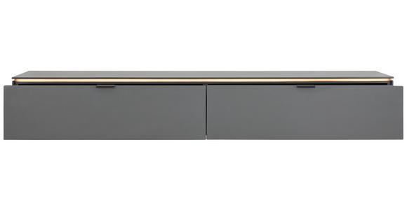 HÄNGEELEMENT in Anthrazit   - Anthrazit/Schwarz, Design, Holzwerkstoff/Metall (140/20,5/40cm) - Dieter Knoll