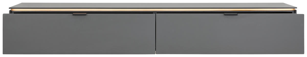 HÄNGEELEMENTAnthrazit   - Anthrazit/Schwarz, Design, Holzwerkstoff/Metall (140/20,5/40cm) - Dieter Knoll