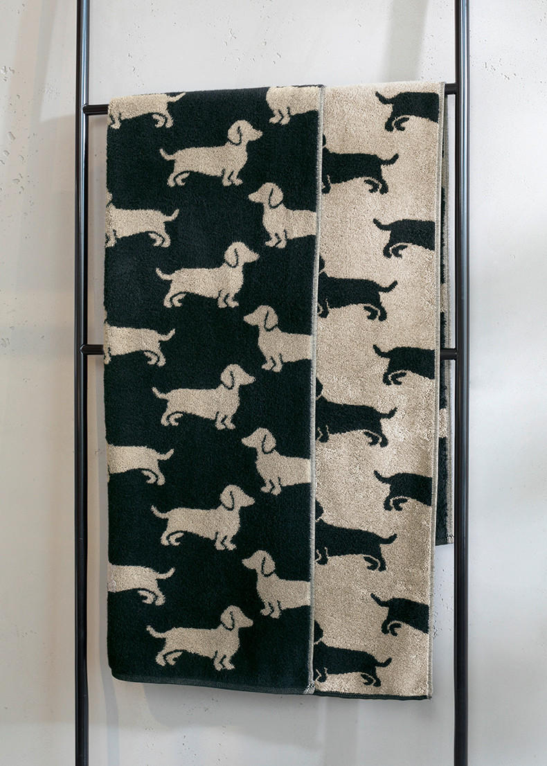 Cawoe RUČNÍK, 50/100 cm, černá, béžová