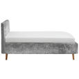 POLSTERBETT 140/200 cm  in Grau  - Eichefarben/Grau, Design, Holz/Textil (140/200cm) - Xora