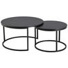 COUCHTISCHSET in Metall, Holzwerkstoff 80/60/45/42/80/60 cm  - Schwarz, Design, Holzwerkstoff/Metall (80/60/45/42/80/60cm) - MID.YOU