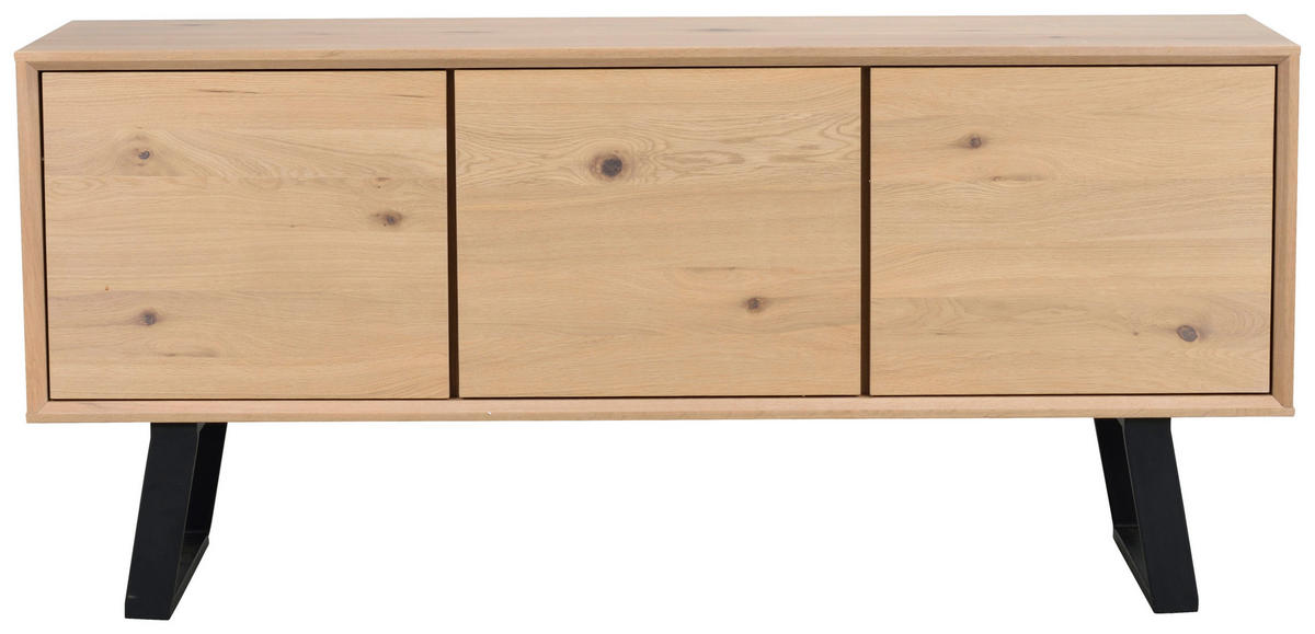 SIDEBOARD 160/73/45 cm  - vit/svart, Design, metall/trä (160/73/45cm) - Rowico