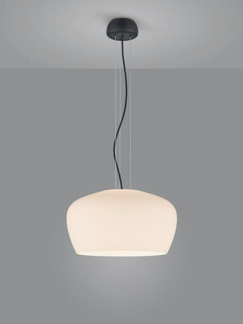 HÄNGELEUCHTE 44/200 cm  - Schwarz/Weiß, Design, Glas/Metall (44/200cm) - Helestra