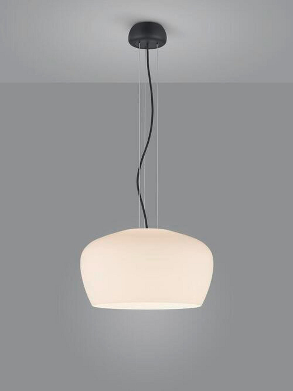 HÄNGELEUCHTE 44/200 cm  - Schwarz/Weiß, Design, Glas/Metall (44/200cm) - Helestra